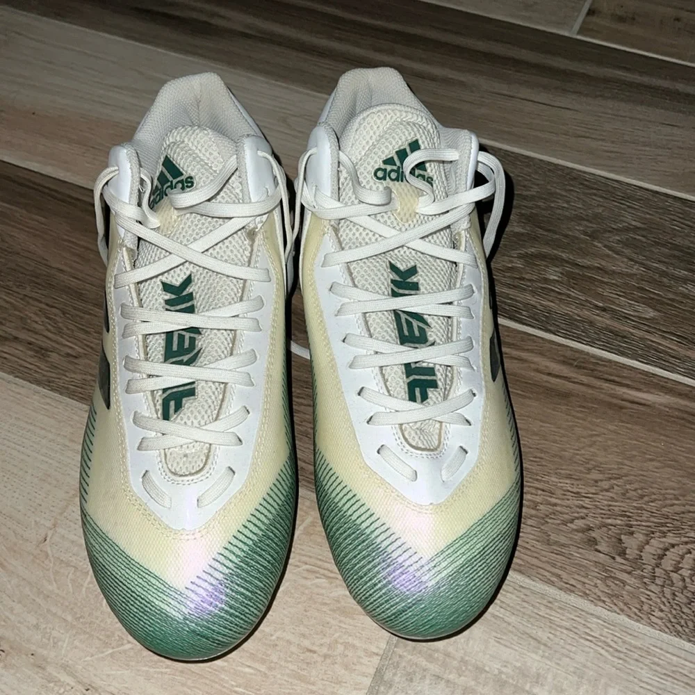 Mens adidas Freak cleats Sz 11 wh/green mids NWOB